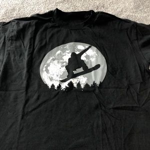 Snowboarding Moon T-shirt